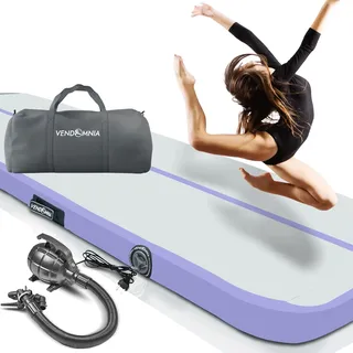 Vendomnia Track 1 2 3 4 aufblasbar, mit Pumpe, Air Turnmatte, Tumbling Gymnastikmatte, - Herablue