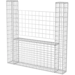 vidaXL Gabionenkorb U-Form Stahl 160×20×150 cm