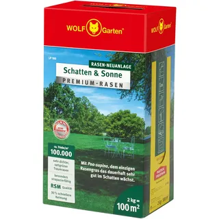 WOLF-Garten 3820040 Rasensamen Schatten & Sonne LP 100