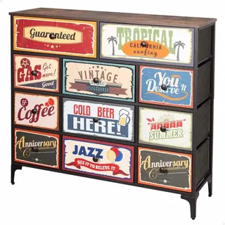 Max Home Vintage-retro Kommode - Multicolour - One Size