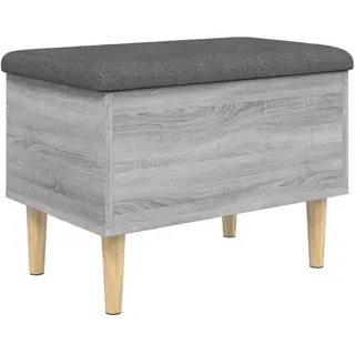 vidaXL Sitzbank mit Stauraum Grau Sonoma 62x42x46 cm Holzwerkstoff