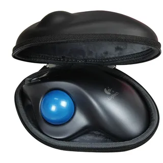 Für Logitech M570 Wireless Trackball Maus Travel EVA PU Hard Schutzhülle Tragetasche Cover Tasche Compact Größen von hermitshell