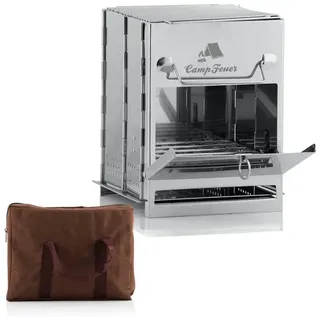 CampFeuer Edelstahl Faltgrill 22 x 20,5 x 27 cm Outdoor Camping Klappgrill