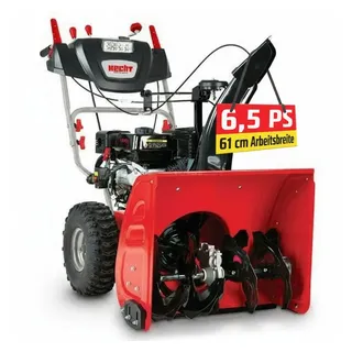 Hecht Schneefräse Benzin 9661 SE | 61 cm Arbeitsbreite | 2-Stufiges Modell | Mit Elektrostarter | Auswurfkanal 190° drehbar | HECHT