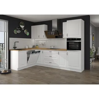 Küchen-Preisbombe Küchenzeile  170 x 285 cm Stilo Weiß 