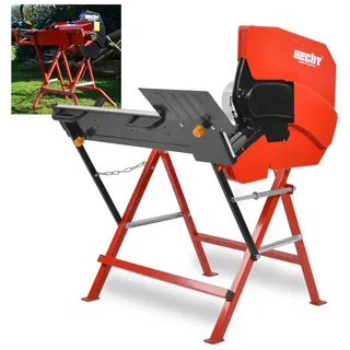 Hecht Wippkreissäge 8220 Elektro 2200W mit 405 mm HM Sägeblatt, Längenanschlag bis 810 mm, 135 mm Schnittiefe rot
