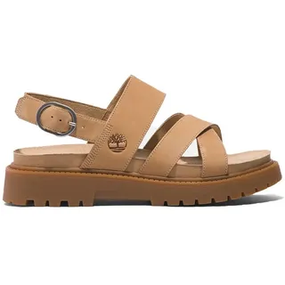Timberland Clairemont Way Cross Strap Sandalen - Mid Beige Nubuck - EU 39 1/2