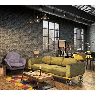 Marburg Vliestapete Brick 53 cm x 10 m braun/schwarz/silber 34170