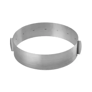 Metaltex Tortenring Viennoise verstellbar, Inox, silber