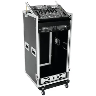 ROADINGER Spezial-Kombi-Case Profi, 20HE mit Rollen | Flightcase mit Rollen