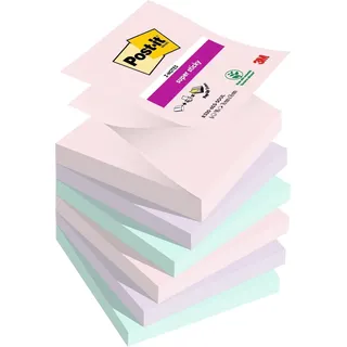 Post-it Post-it® Super Sticky Z-Notes Soulfoul Collection Haftnotizen extrastark farbsortiert, 6 Blöcke