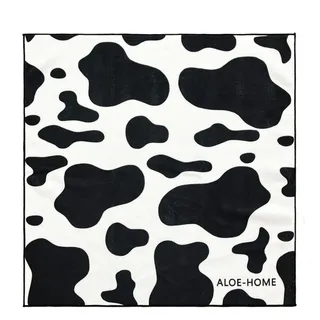 Treer Microfaser Einschlagtuch Kamera, Kamera Einschlagtuch Easy Wrapper für Objektive Schutzhülle Anti-Collisions, Anti-Bumping, Anti-Friction (Schwarze Kuh,50 * 50cm)