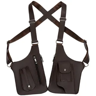 Unterarm Holster Pouch Tasche, Geldbörse mit Unterarmriemen - Anti-Diebstahl-Geschirr verstellbar, Schulterholster-Tasche für Männer, doppelte Schultertasche, Unterarmgurt-Geldbörse, Telefonholst - Siehe Beschreibung