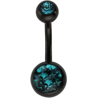 ZEEme 316L Chirurgenstahl schwarz Kristall blau