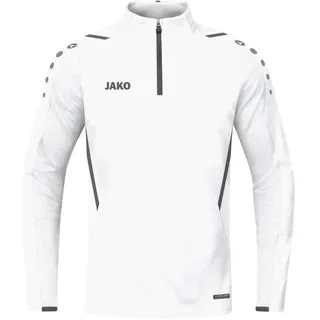 Jako Challenge Sweatshirt mit 1/4-Reißverschluss Kinder weiß/anthra light 128