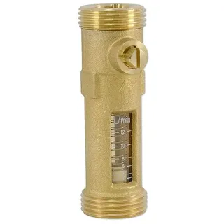 Evenes Durchflussmengenbegrenzer für Heizung und Solar - 2 x 1'' AG - Anzeige 2 bis 12 l/min - max.
