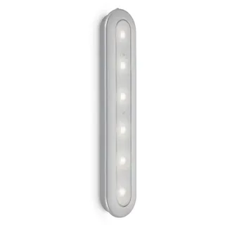 Briloner LED Unterbauleuchte Row Push Light batteriebetrieben, silberfarben