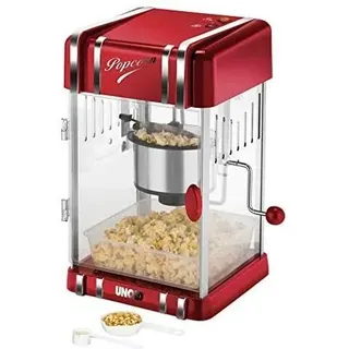 Retro Popcorn-popper Rot, Silber 300 W - Popcorn-popper (300 W, 220 - 240 V, 50 - 60 Hz, 250 X 286 X 433 Mm, 3,2 Kg) - Unold