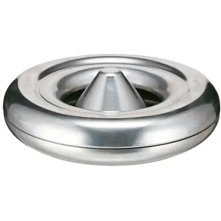 Proregal Feuerlöschender Tischaschenbecher aus Aluminium HxØ 6 x 25 cm Silber