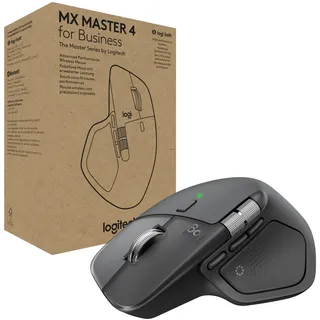 Logitech MX Master 4 for Business, kabellose Maus mit leisen Klicks, 8K DPI, MagSpeed-Scrollrad, Logi Bolt Empfänger, Bluetooth, Actions Ring, Haptik, Aufladen über USB-C – Grafit