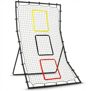 GarveeHome Baseball & Softball Rebounder Netz 180x120cm– 3 Zielzonen Für Pitchen & Fielding, Ohne Fänger, Integrierte Strike Zone, Für Solo-Training Im Garten