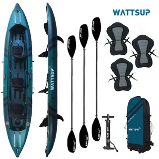 WattSUP COD 3 Personen Kajak SET aufblasbar Drop-Stich Kanu Boot Kayak Paddel