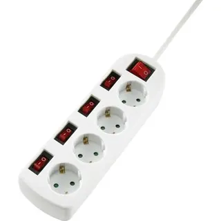 Sygonix Steckdosenleiste 1,40 m Weiß 1 St.