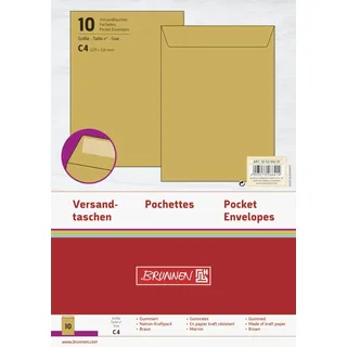 Brunnen 105344201 Versandtasche, C4, 10 Stück, 229 x 324 mm