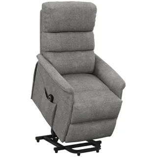 Homcom Fernsehsessel mit Aufstehhilfe Elektrisch Polyester 90 x 96 x 66 cm Grau