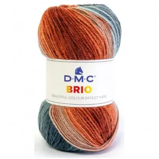 DMC - BRIO, ideal für die Herstellung von Kleidungsstücken - Stricknadel Nr. 4-80% Acryl und 20% Wolle | 100 Gr, 345 m, 18 Farben