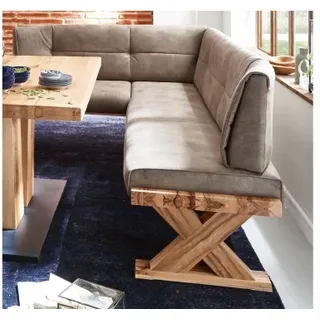 Niehoff Alexa Eckbank rechts 205x155cm, Balkeneiche, Bezug stone