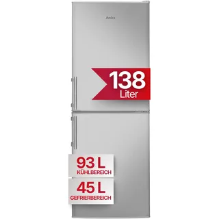 Amica KGC 384 111 Kühl-Gefrierkombination (138 l, 1480 mm hoch, Edelstahl)