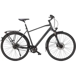SPRICK 28 Zoll Reise Fahrrad Trekking Bike Gates Riemen Shimano Scheibenbremsen grau