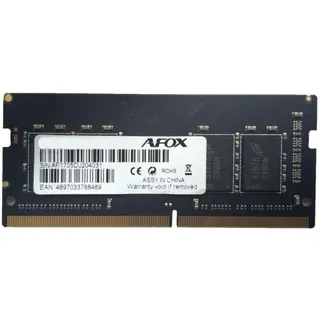 AFOX DDR4 8G 2400 SO DIMM Speichermodul GB 1 x 8 GB 2400 MHz, DDR4-RAM, SO-DIMM), CL17 Negro