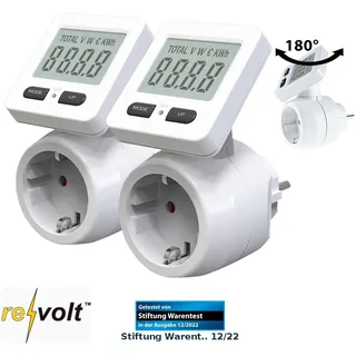 Revolt Digitaler Energiekostenmesser mit 180° drehbarem Display, bis 3.680 W
