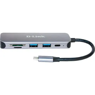 D-Link DUB-2325/E 5-in-1 USB-C-Hub mit Kartenleser