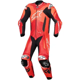 Alpinestars GP Plus V4 Sprint Lederkombi - Neon-Rot/Rot/Weiß/Schwarz / 52