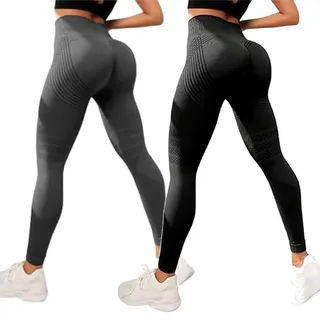 Coreex Celluflex 3D-Kompressionsleggings, 2026 Upgraded Cellumove 3D Compression Leggings, Nahtlose Schlankheitswirkung FüR Bauch Und Beine, Ideal FüR Alltag, Freizeit und Sport. (2 Stück-D,XXL) - XXL