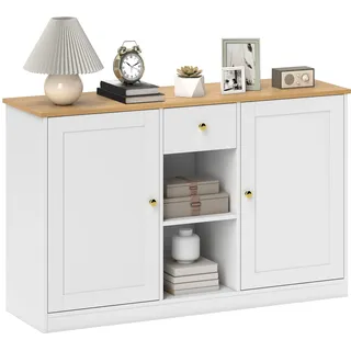 Homcom Sideboard 120 x 75,2 x 35 cm Weiß