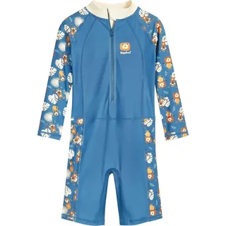 Playshoes Kinder Badeeinteiler "Uv-Schutz Einteiler Dschungel 1/1 Arm" in Blau | Gr.: 98/104