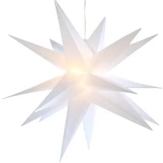 expo-bˆrse 3D Leuchtstern Kunststoff 44x48 cm mit Timer und Netzadapter Deko Stern