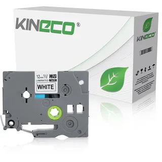 Kineco Schriftband kompatibel für Brother TZE-231 12mm/8m - Schwarz auf Weiß P-Touch 1000 1010 1080 1090 1200 1200P 1230PC 1250 1280 1290 1750 1800 1850 200 220 2400 2450 2460 2470 2480 300 310 340