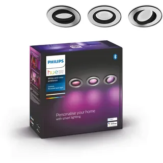 Philips Centura 3er Pack rund Aluminium