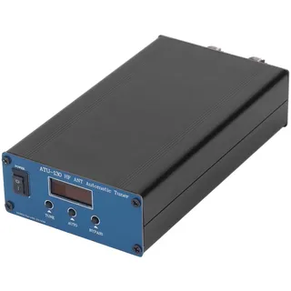 Antennen-Tuner, ATU-130 Automatischer Antennen-Tuner 1.8-50MHz 200W Mikro-Kurzwellen-Antennen-Tuner Aluminium-Legierung Gehäuse Kurzwellen-Antennen-Tuner mit OLED-Display