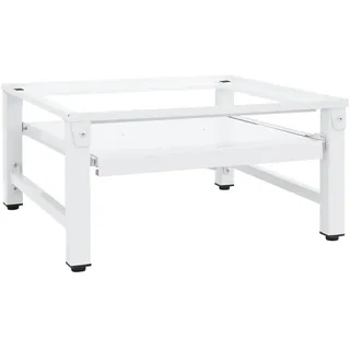 vidaXL Waschmaschinen-Untergestell mit Ausziehbarer Ablage Weiß