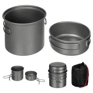 Fox Outdoor Kochgeschirr Titan, Topf, Pfanne