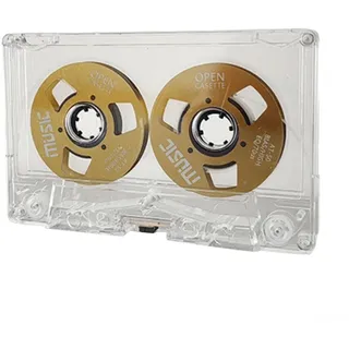 Moliuoly Leere Doppel"seitige Kassette Aus ABS Material, 50 Minuten Aufnahmezeit Für Musik, Sprache Und Audio, Kompatibel Mit Persönlichen MiniDisc Recordern, Kompakt 13x8x3cm(Gold)