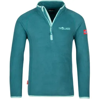 Trollkids Nordland Fleece Mit Halbem Reißverschluss - Teal / Aqua - 140 cm