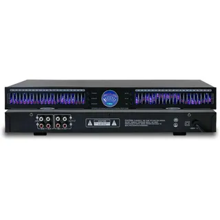 FDGH 22 Bänder Audio Equalizer, Stereo -Grafik -EQ 1U Dual -Kanal Mit 10 Voreingestellten Effekten Und Rauschreduktion Für Das HiFi -Home -Tuning Für Das Aufnahmestudio