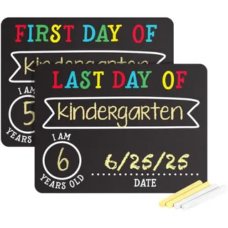 Pearhead First And Last Day Of School Photosharing Chalkboard Signs, For Kid's Celebrations And Milestones
